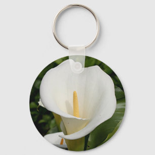 Blume der weißen Lilie in der Blüte Schlüsselanhänger