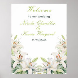 Blume der Weißen Lilie Poster