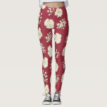 Blume der weißen Nelken auf Gemustertem Rot Leggings<br><div class="desc">Machen Sie mit diesen farbenfrohen Leggings eine kühne Aussage. Sie koordinieren sich mit unserem fröhlichen Weihnachtsdesign aus unserer Blume Typografie-Kollektion, können aber das ganze Jahr getragen werden. Sie zeichnen sich durch einen roten Hintergrund und ein großformatiges Foto-Bild von Blume mit weißer Nelke aus.</div>
