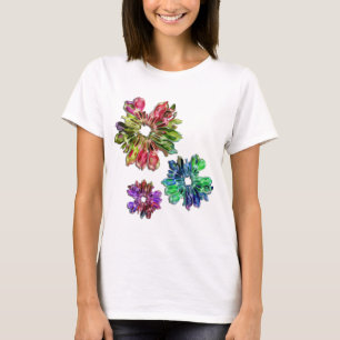 Blume des abstrakten Fraktals 2D T-Shirt