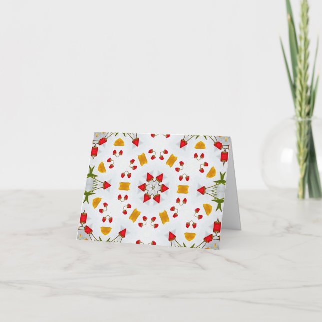 Blume des Atomkerns Vintag Dankeskarte (Vorderseite)