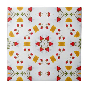 Blume des Atomkerns Vintag Fliese