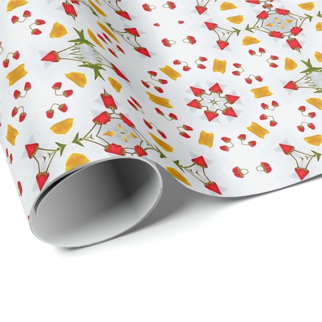 Blume des Atomkerns Vintag Geschenkpapier (Rolleneckpunkt)