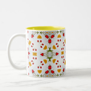 Blume des Atomkerns Vintag Zweifarbige Tasse