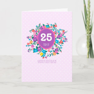 Blume des benutzerdefinierten Alters und Polka Dot Karte