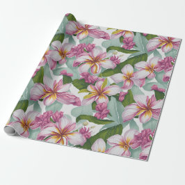 Blume des Blumenmusters Plumeria Geschenkpapier