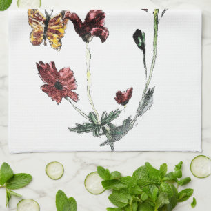 Blume des Butterfly Poppy Handtuch