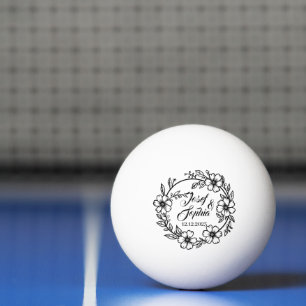 Blume des Datums der Gastgeschenk Hochzeit Tischtennisball