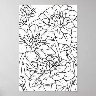 Blume des erwachsenen Lotus 1 Poster