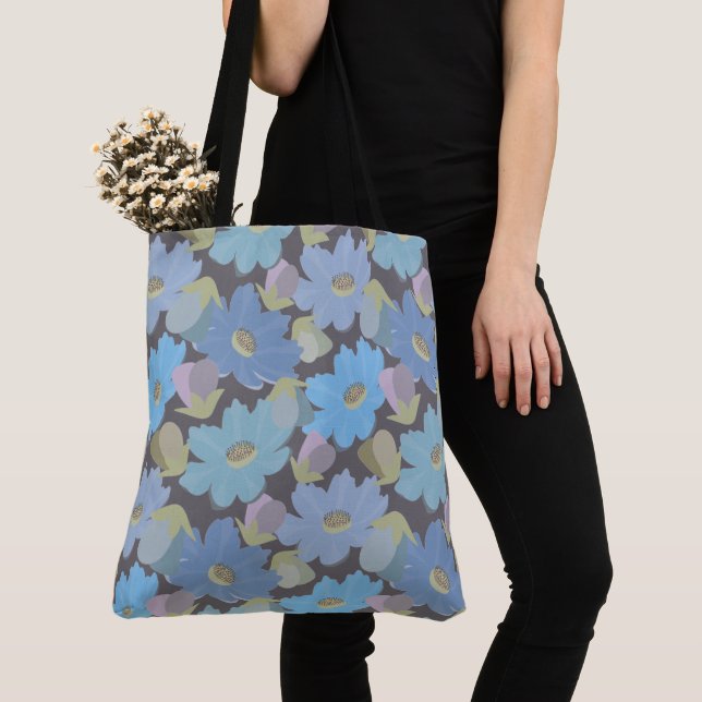 Blume des Fettgewebes und des blauen Kosmos Tasche (Von Nahem)