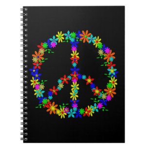 Blume des Friedenssymbols Power Notizblock