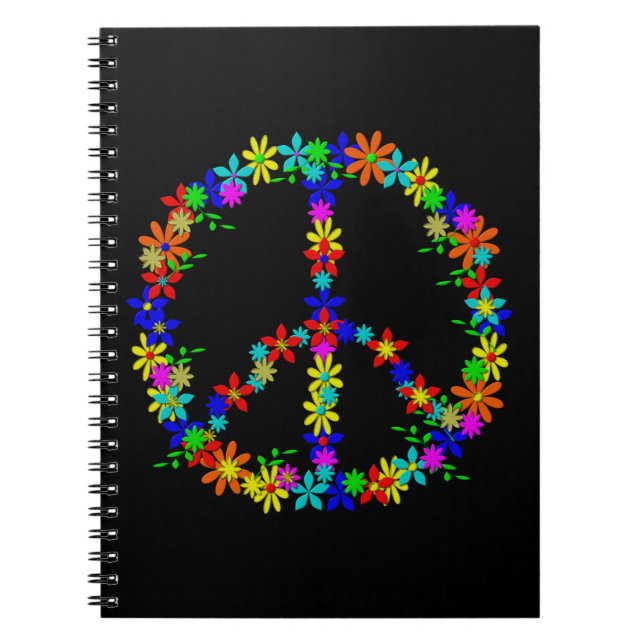 Blume des Friedenssymbols Power Notizblock (Vorderseite)