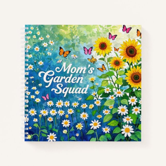 Blume des Gartenviertels Notizbuch (Vorderseite)