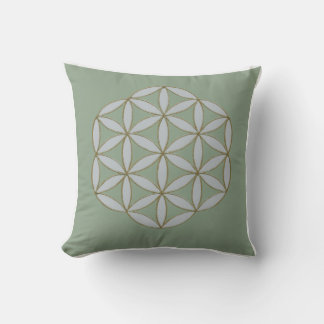 Blume des geometrischen Musters des Lebenszyklus Kissen