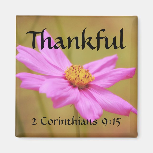 Blume des Glaubens 2 Corinthians Cosmos Magnet (Vorne)