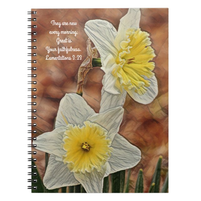 Blume des Glaubens Daffodil Faithfulness Gebet Notizblock (Vorderseite)