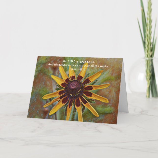 Blume des Glaubens Gelbe Blume Karte (Vorderseite)
