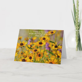 Blume des Glaubens glückliche gelbe Blumen Karte