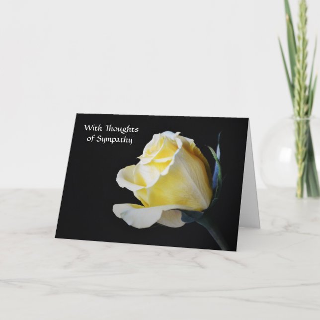Blume des Glaubens Ivory Rose Sympathie Karte (Vorderseite)