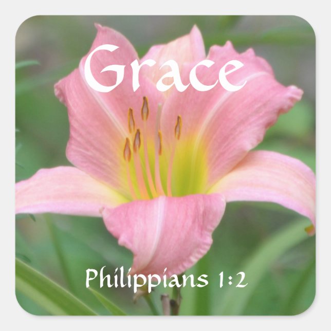 Blume des Glaubens philippinische Lily-Sticker Quadratischer Aufkleber (Vorderseite)
