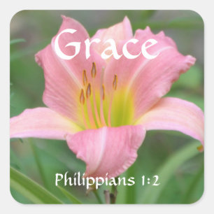 Blume des Glaubens philippinische Lily-Sticker Quadratischer Aufkleber