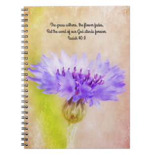 Blume des Glaubens Promises Button-Blume-Notebook Notizblock