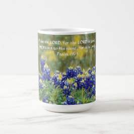 Blume des Glaubens Psalm 135:3 Bluebonnet Cup Kaffeetasse