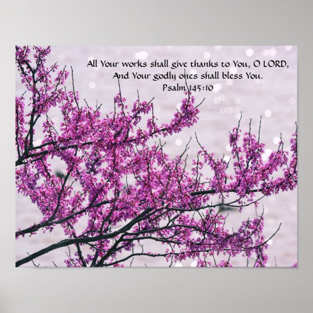 Blume des Glaubens Psalm 45:10 Art Poster (Vorne)