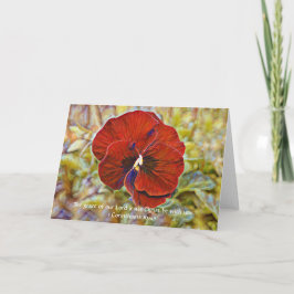 Blume des Glaubens Red Petunia Künstlerische Note  Karte