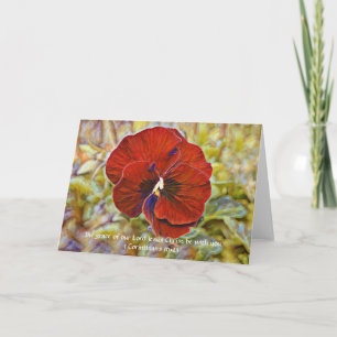 Blume des Glaubens Red Petunia Künstlerische Note  Karte