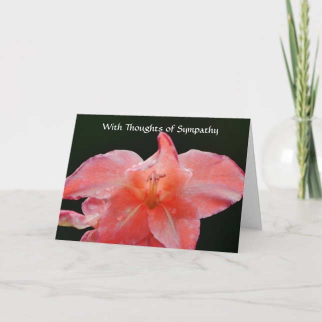 Blume des Glaubens Rosa Blume Sympathie Karte (Vorderseite)