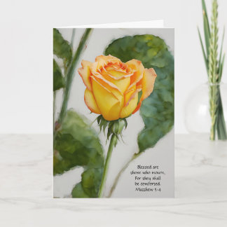 Blume des Glaubens Rose Sympathiekarte Karte