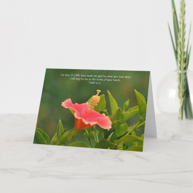 Blume des Glaubens Schöne Blume und Schrift Karte (Vorderseite)