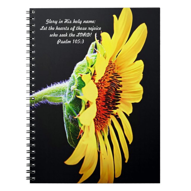 Blume des Glaubens Sonnenblumenleuchte Gebetsbuch Notizblock (Vorderseite)