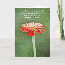 Blume des Glaubens Zinnia Ermutigungskarte