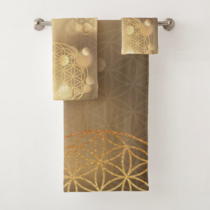 Blume des Goldglanzes Badhandtuch Set