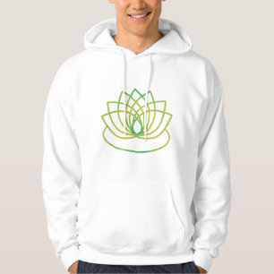 Blume des grünen und gelben Lotus Hoodie