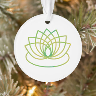 Blume des grünen und gelben Lotus Ornament