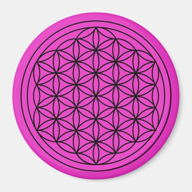 Blume des Heiligen Geometriemagazins Magnet (Vorne)
