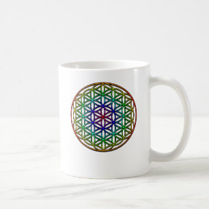 Blume des heiligen Geometriesymbols des Lebens Kaffeetasse