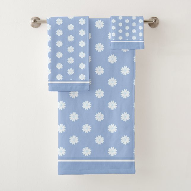 Blume des Herzens auf Light Blue Badhandtuch Set (Insitu)