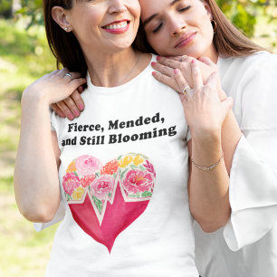 Blume des Herzens, gemildert und immer noch blühen T-Shirt