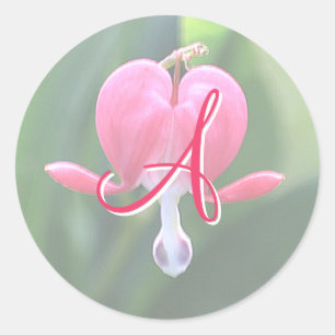 Blume des Herzens Monogramm A Aufkleber