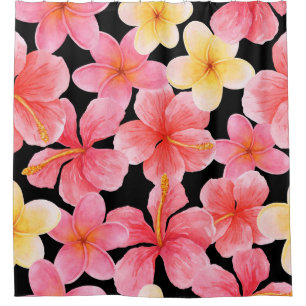 Blume des Hibiskus Plumeria Duschvorhang