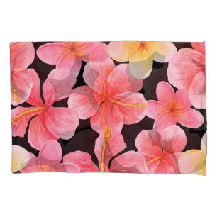 Blume des Hibiskus Plumeria Kissenbezug