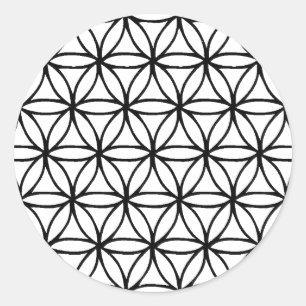 Blume des Leben-Aufklebers Runder Aufkleber