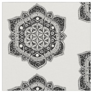 Blume des Leben Mandala-Gewebes Stoff