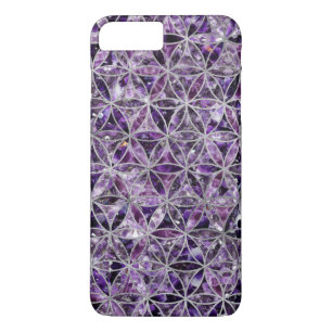 Blume des Lebenmusters - Amethyst und Silber Case-Mate iPhone Hülle