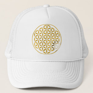 Blume des Lebens 1 - Gold-Briefmarke Truckerkappe