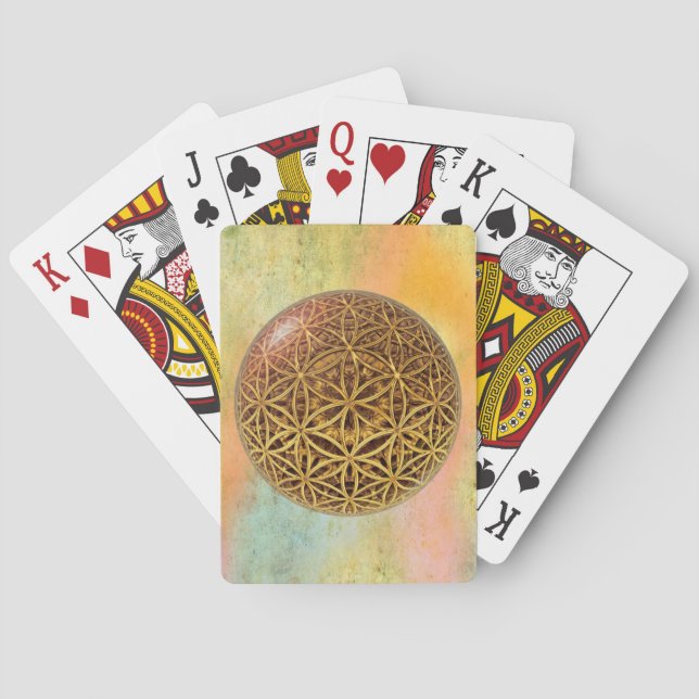 Blume des Lebens / Blume des Lebens - Ballgitter G Spielkarten (Rückseite)